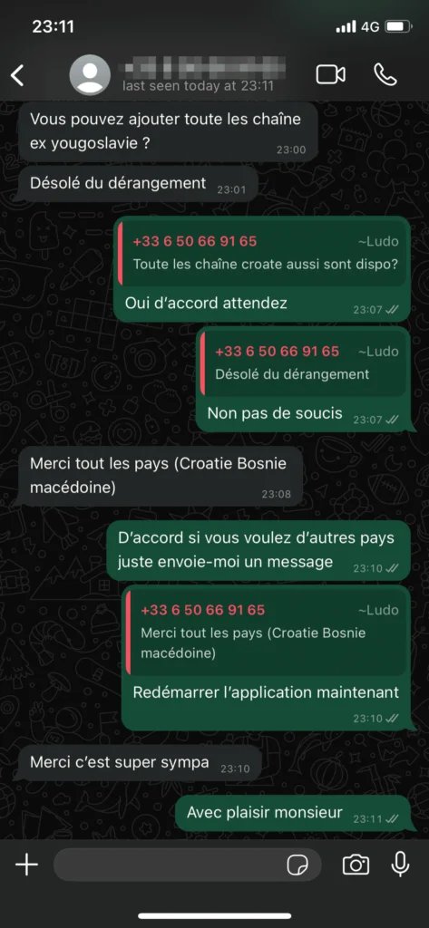 WhatsApp-gesprek: zenders uit extra landen toegevoegd op verzoek van een abonnee